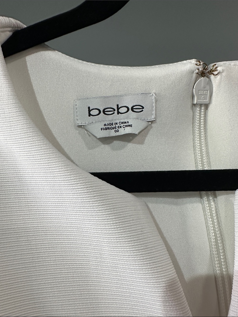 bebe White Peplum Midi Dress - V-Notch Sleeveless - Picture 5 of 5